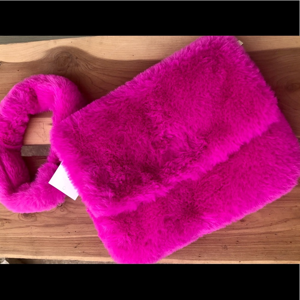 NWT! Fuzzy Banana Republic Wristlet